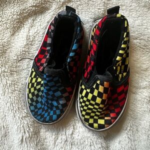 Tommy Bahama Kids Checkered Slip-On Sneakers - Red, Blue, Yellow